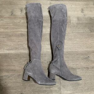 Tory Burch Gray Suede Over-the-Knee Boots